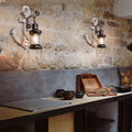 Rustic Industrial Wooden Boat Anchor Wall Sconce Light for Nautical Decor