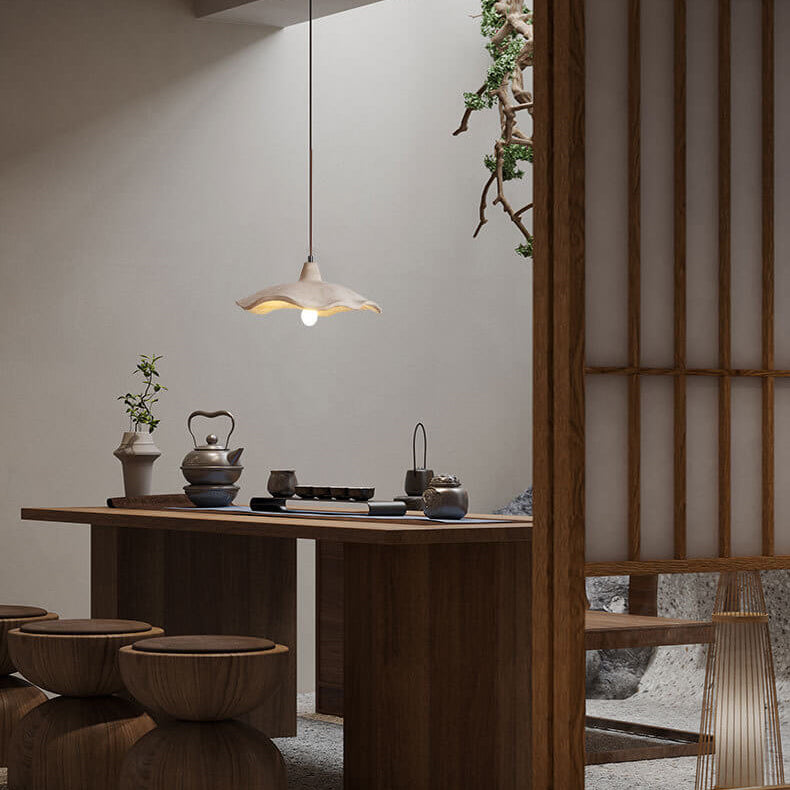 Japanese Vintage Cement Flower Shape Chandelier for Kitchen Island