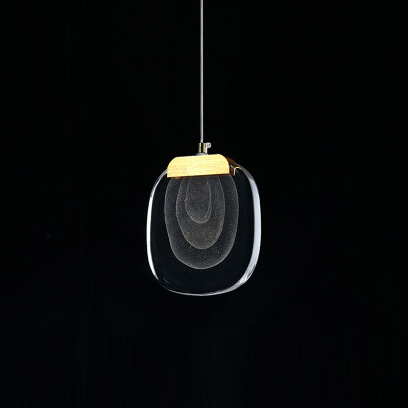Modern Scandinavian Round Aluminum Crystal LED Chandelier for Living Room