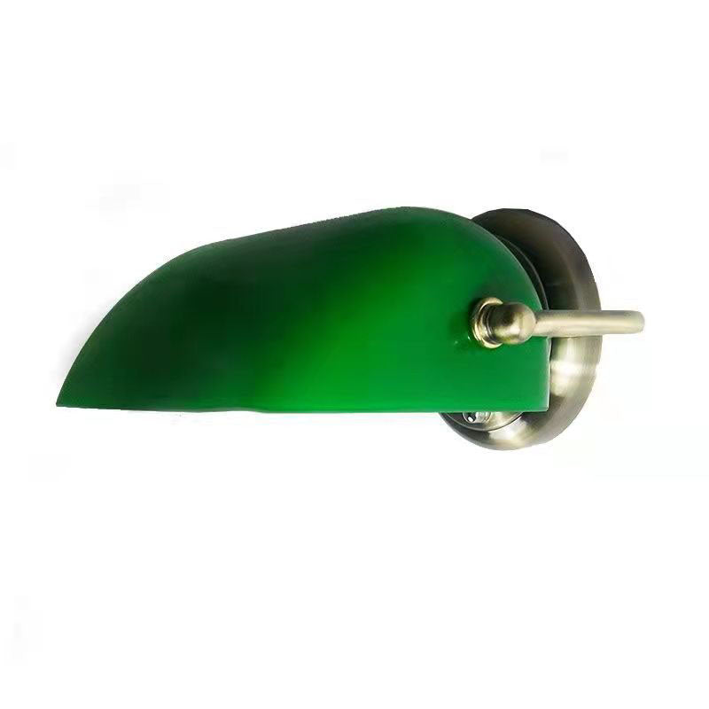 Antique-Style Round Glass & Iron Wall Sconce Light for Living Room