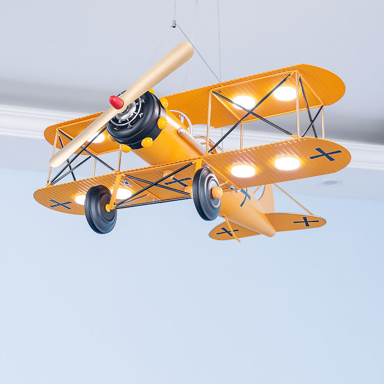 Colorful Acrylic Kids Aircraft LED Chandelier for Modern Bedroom Decor
