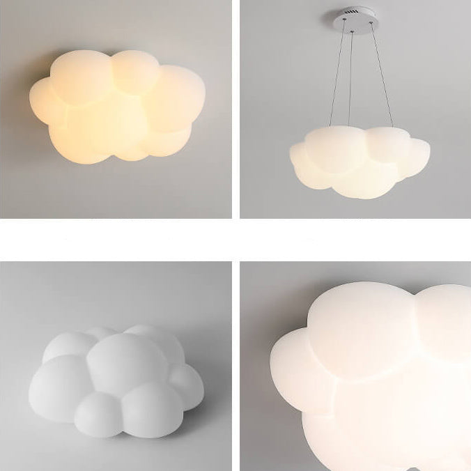 Modern White Minimalist Cat Claw LED Flush Mount Light for Kids Room