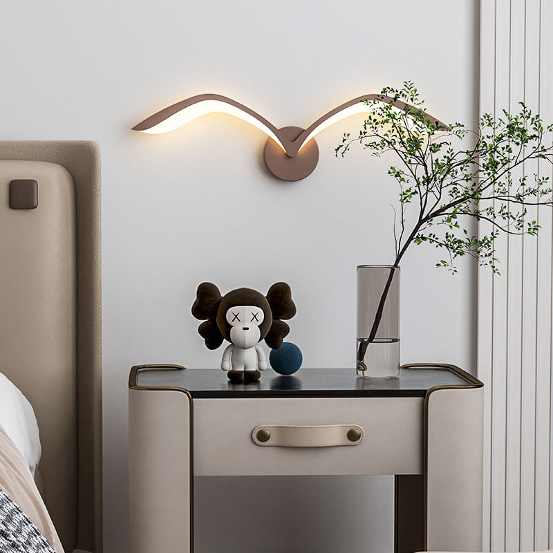 Nordic Minimalist White Acrylic LED Wall Sconce for Living Room Decor