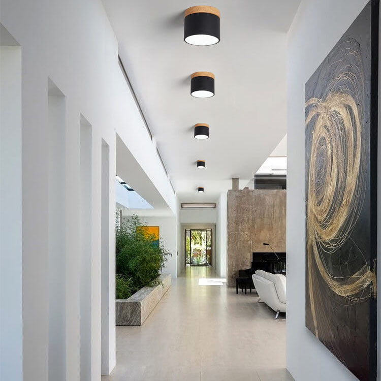 Elegant Scandinavian Solid Color LED Flush Mount Ceiling Light for Home