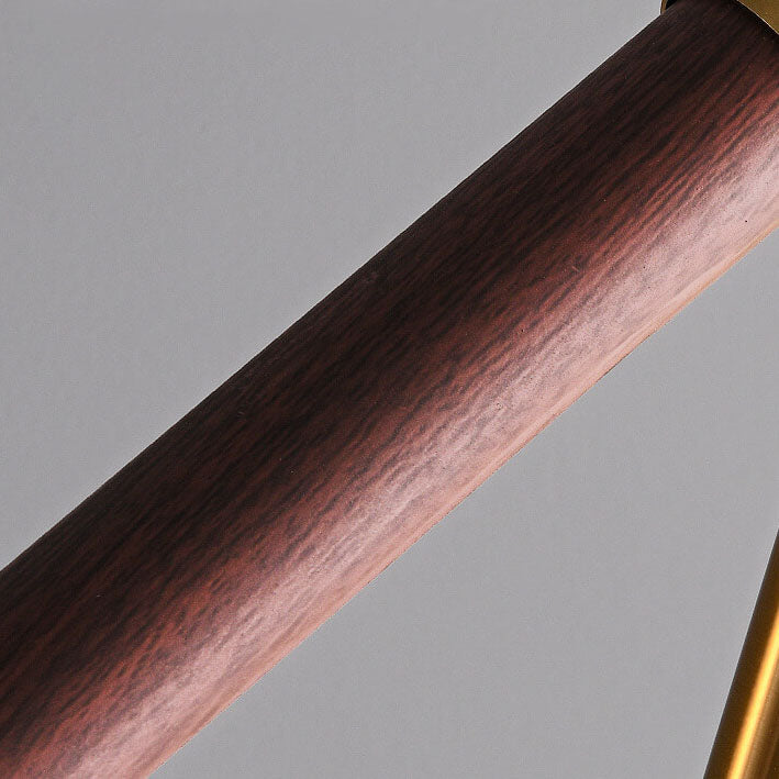 Cylindrical Nordic Minimalist Wood Grain LED Table Lamp for Living Room