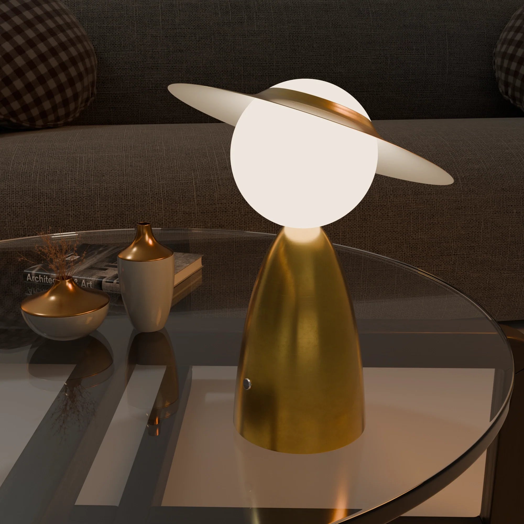 Stylish Modern White Ceramic Table Lamp for Bedroom or Living Room