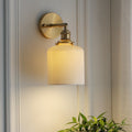 Retro Minimalist Brass and Lucite Oval Wall Sconce for Elegant Spaces