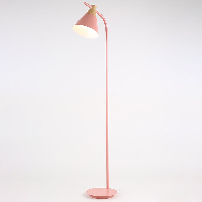 Nordic Style Round Macaron Metal Floor Lamp for Contemporary Living Room