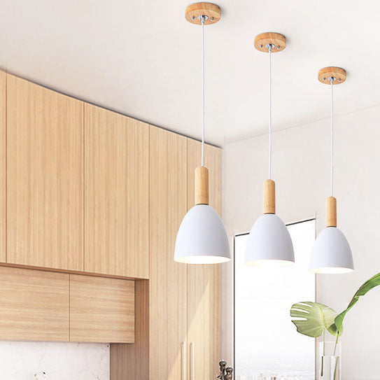 Nordic Minimalist Solid Color Macaron Chandelier for Modern Living Spaces