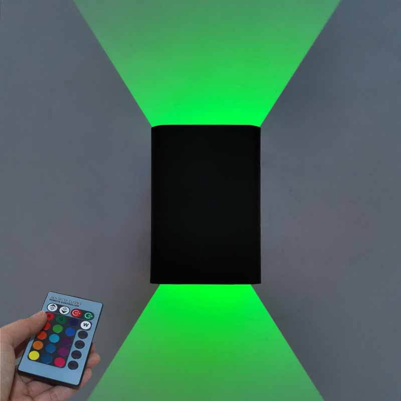 Contemporary Square Aluminum RGB LED Wall Sconce for Home Decor Lighting