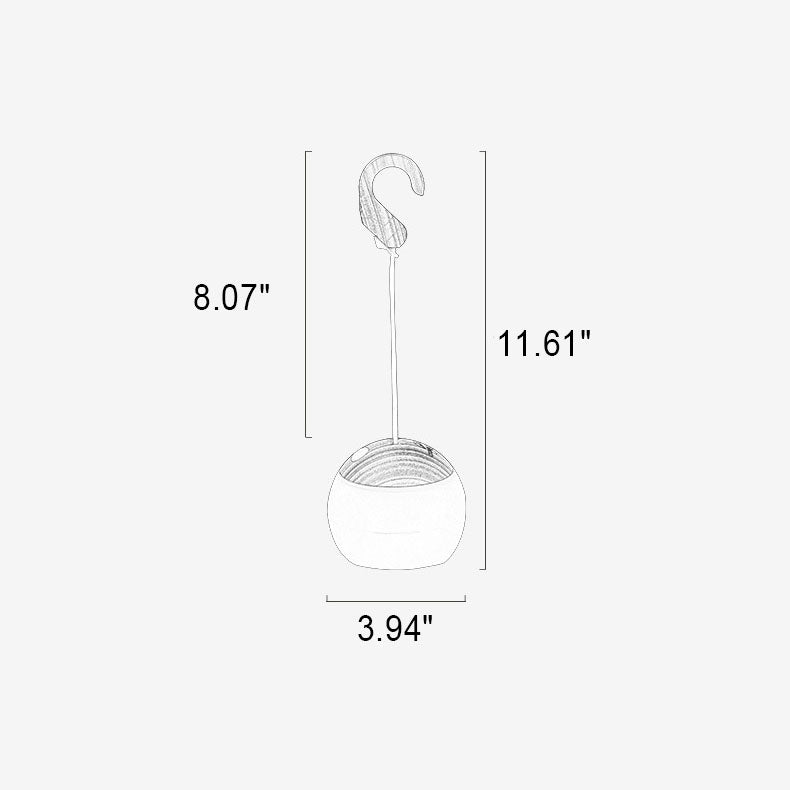 Sleek Black USB Rechargeable LED Camping Tent Light for Outdoor Use