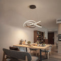 Modern White Aluminum Acrylic LED Chandelier for Living Room Decor