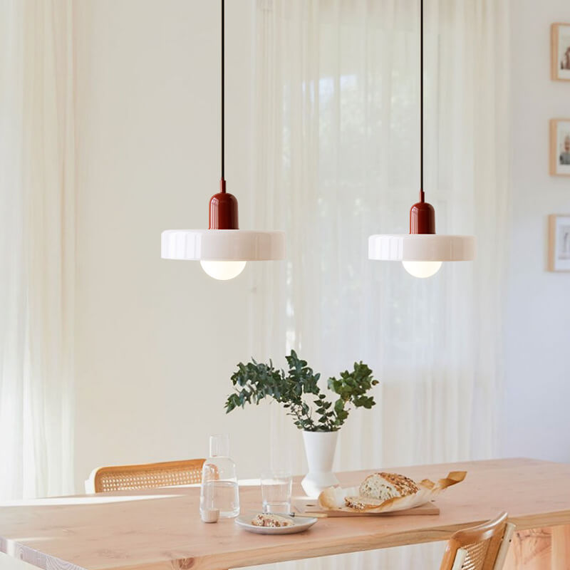 Vintage Colorful Glass Pendant Light Fixture for Dining or Living Room