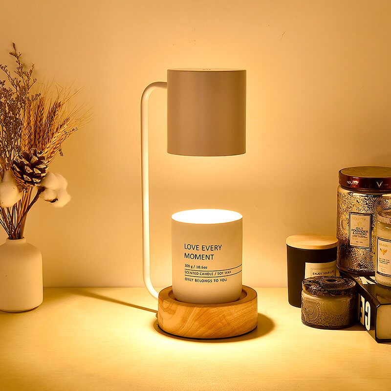 Japanese Minimalist Wood Table Lamp with Dimming Feature for Modern Decor
