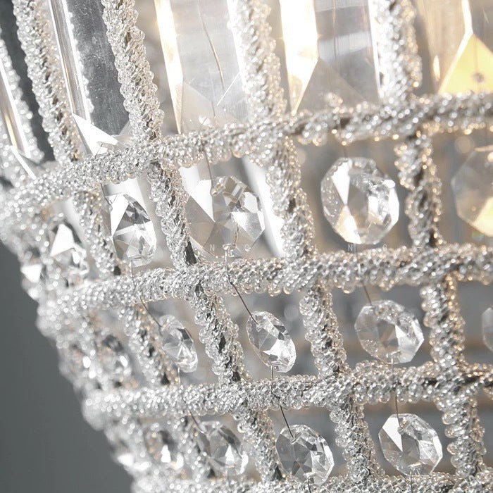 Art Deco Iron Crystal Hot Air Balloon Chandelier for Living Room
