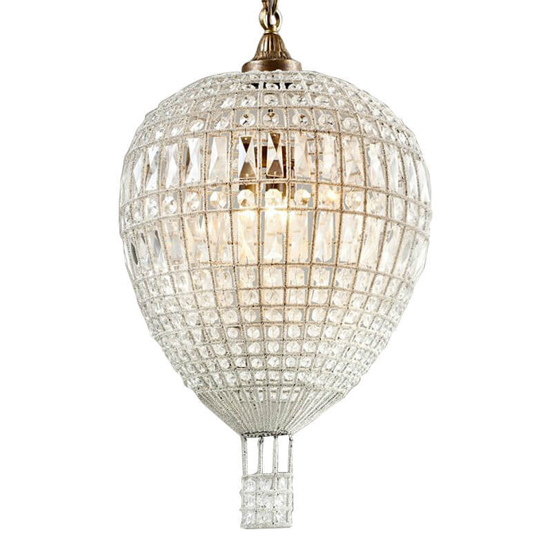 Antique French Crystal Hot Air Balloon Chandelier for Living Room Decor