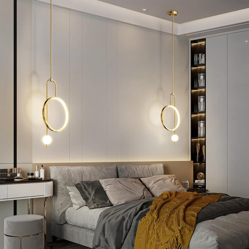 Modern Acrylic LED Chandelier with Circular Design for Dining Room