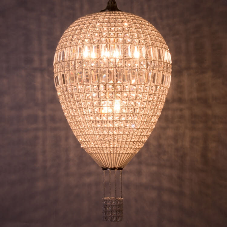 Antique French Crystal Hot Air Balloon Chandelier for Living Room Decor