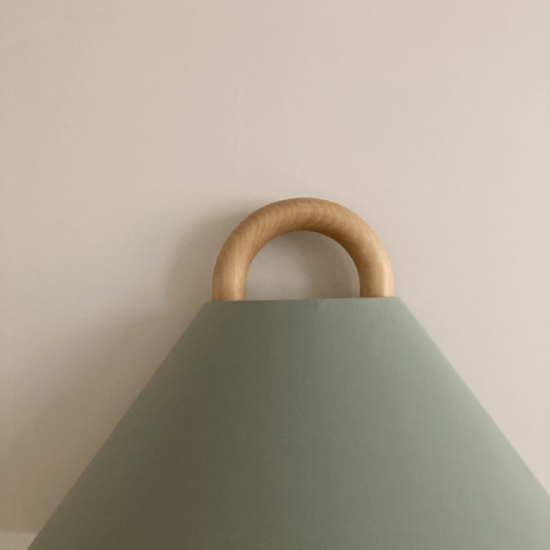 Contemporary Natural Wood Pleated Semi-Circle Wall Sconce for Living Room
