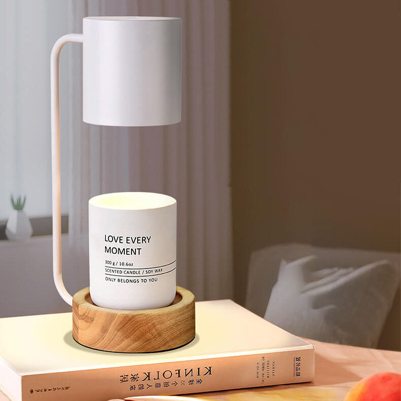 Japanese Minimalist Wood Table Lamp with Dimming Feature for Modern Decor