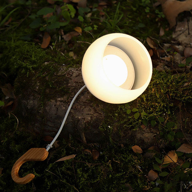 Sleek Black USB Rechargeable LED Camping Tent Light for Outdoor Use