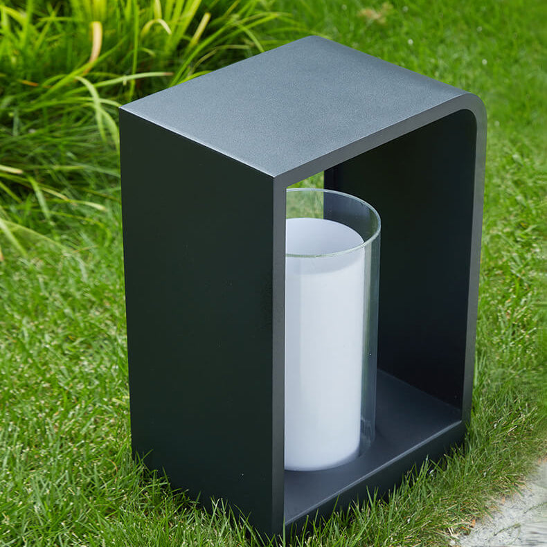Contemporary Square Stainless Steel LED Landscape Light for Outdoor Use