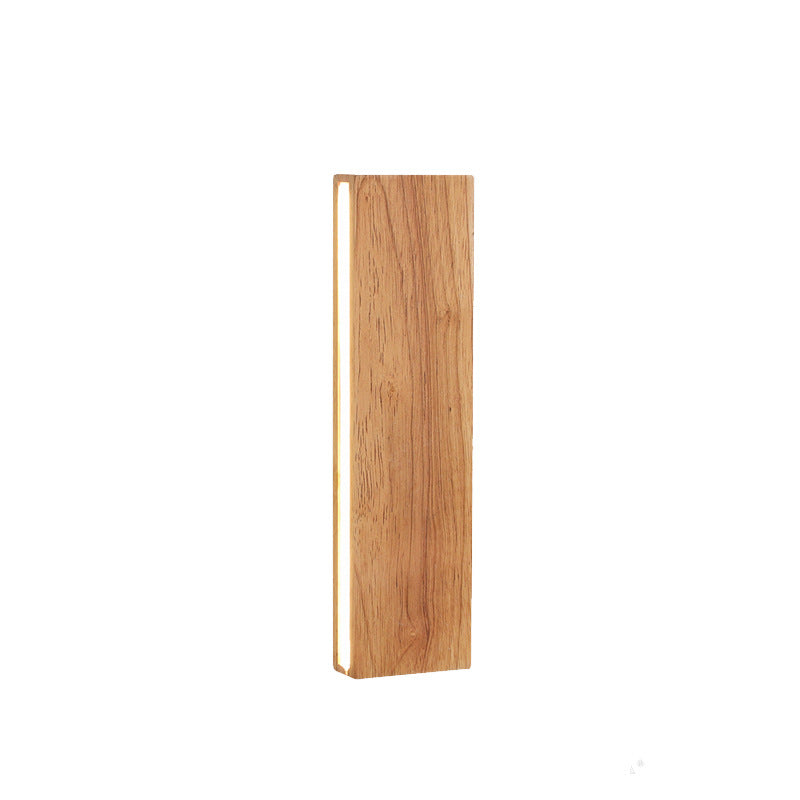 Nordic Style Rotatable Solid Wood LED Wall Sconce for Contemporary Spaces