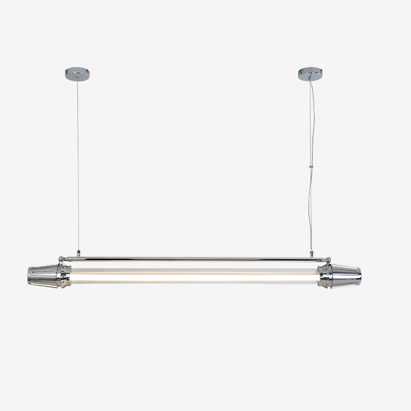Sleek Aluminum and Acrylic LED Island Chandelier for Modern Dining Room