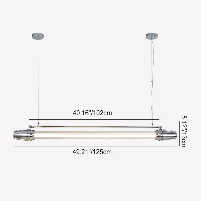 Sleek Aluminum and Acrylic LED Island Chandelier for Modern Dining Room