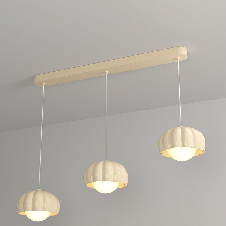 Contemporary Cream Aluminum Resin Pendant Chandelier for Dining Room