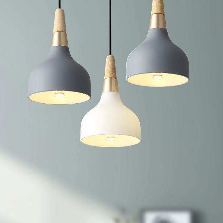 Contemporary Macaron Disc 1-Light Pendant Lamp for Kitchen & Dining Room