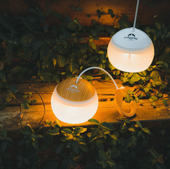 Sleek Black USB Rechargeable LED Camping Tent Light for Outdoor Use