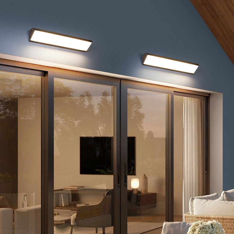 Sleek Black Aluminum LED Wall Sconce Lamp for Indoor Outdoor Use