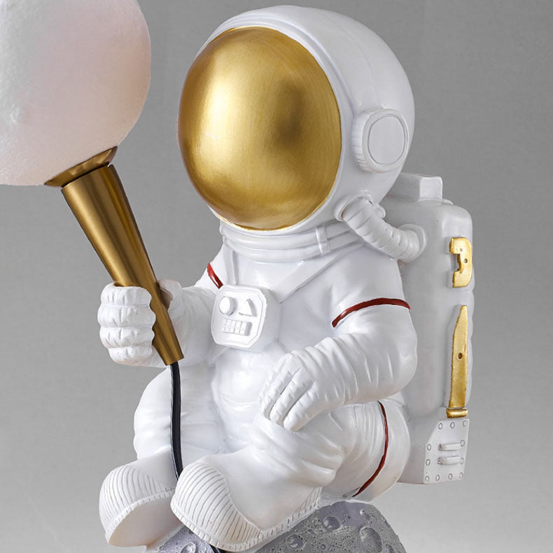 Modern Cartoon Astronaut Resin Wall Sconce Lamp for Kids' Bedroom