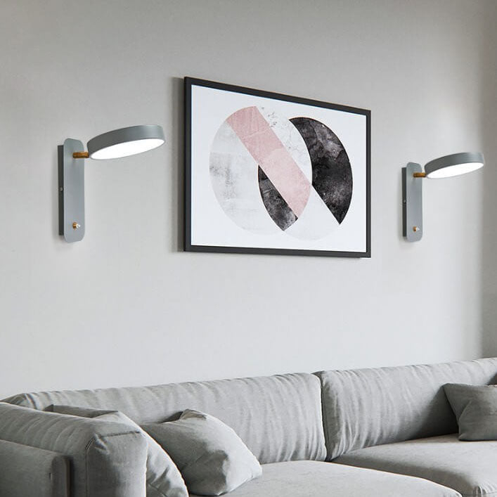 Modern White Round Rotatable LED Wall Sconce for Bedroom or Reading