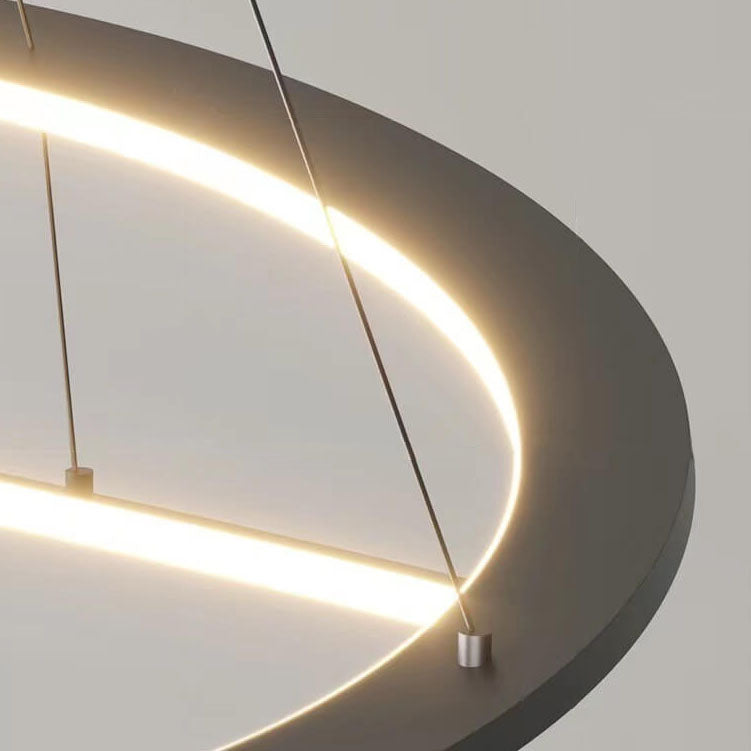 Nordic Minimalist White Wrought Iron Planet LED Chandelier for Kids' Room