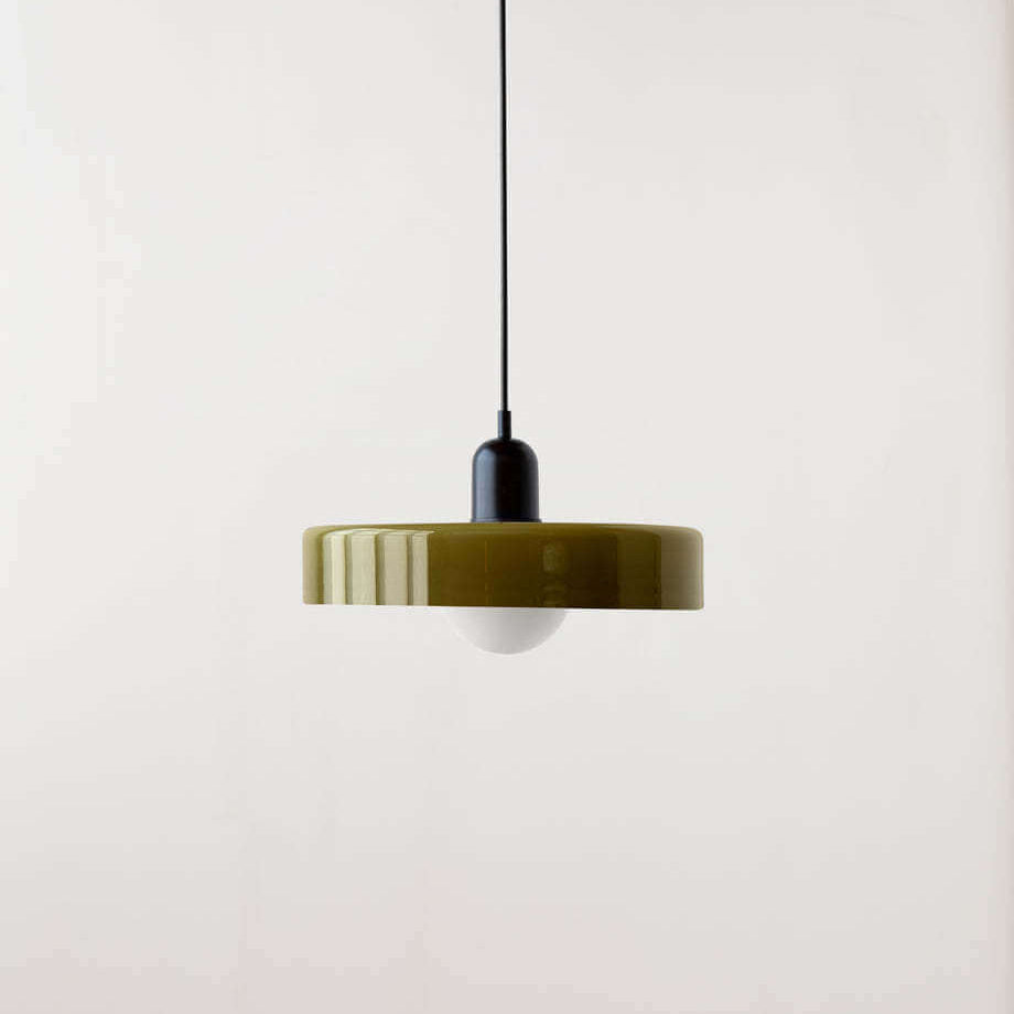 Vintage Colorful Glass Pendant Light Fixture for Dining or Living Room