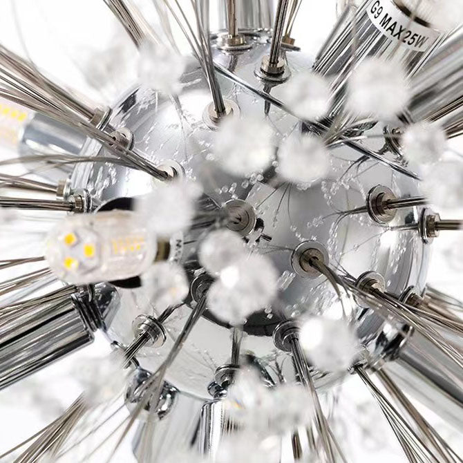 Scandinavian Style Dandelion Crystal Chandelier for Bedroom Lighting
