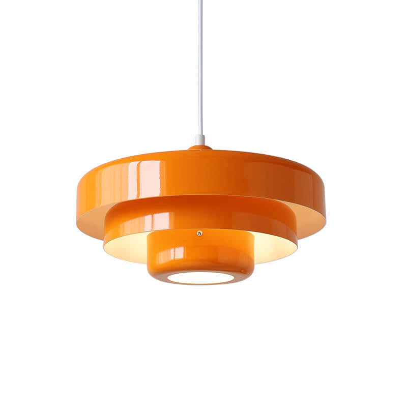 Nordic Vintage Round Metal Pendant Light Fixture for Living Room Decor