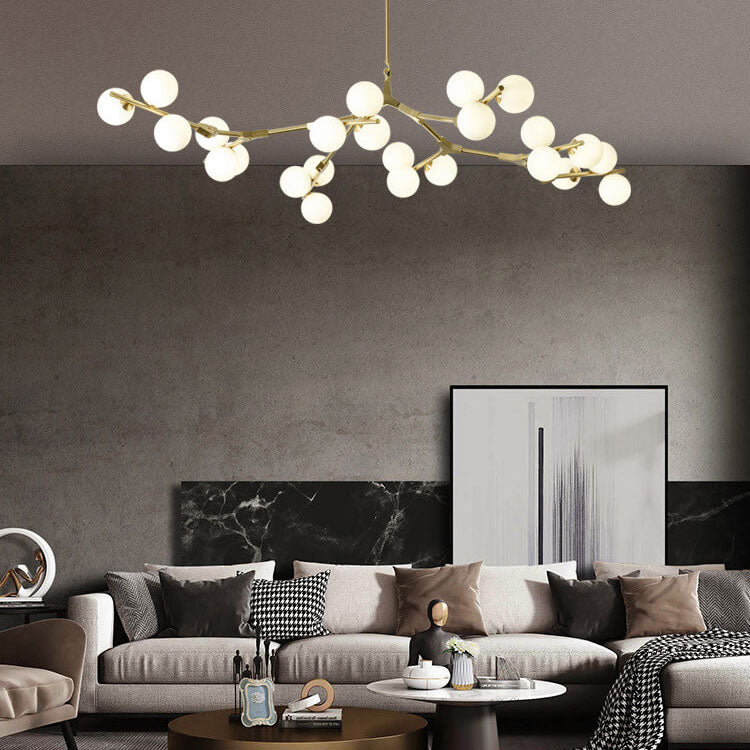 Modern Glass Chandelier with 12/18/24 Lights for Stylish Living Room