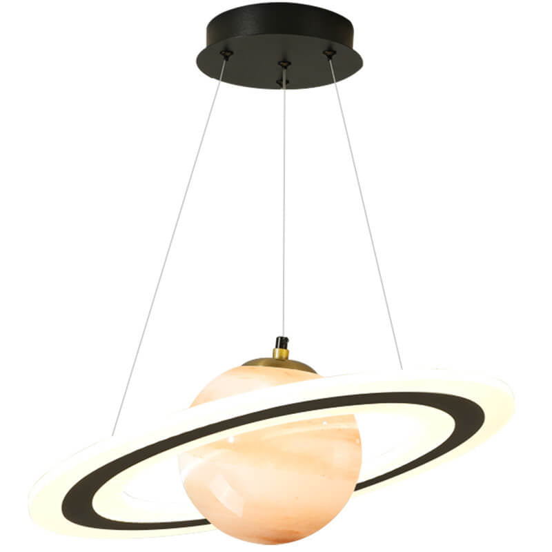 Contemporary Kids Planet Circle LED Chandelier for Playroom or Bedroom