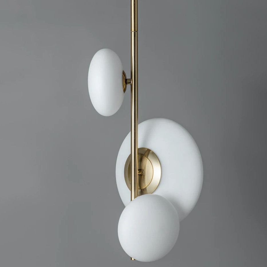 Elegant Brass and Glass Ball 3-Light Chandelier for Modern Living Rooms