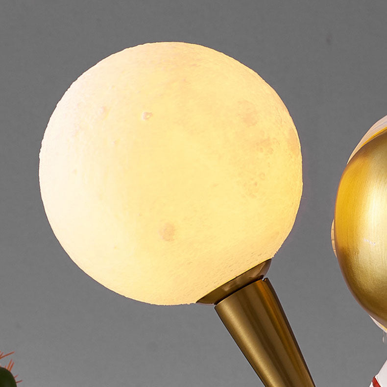 Modern Cartoon Astronaut Resin Wall Sconce Lamp for Kids' Bedroom