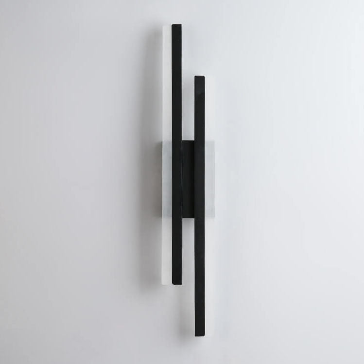 Sleek Black Iron Acrylic LED Wall Sconce Lamp for Contemporary Spaces