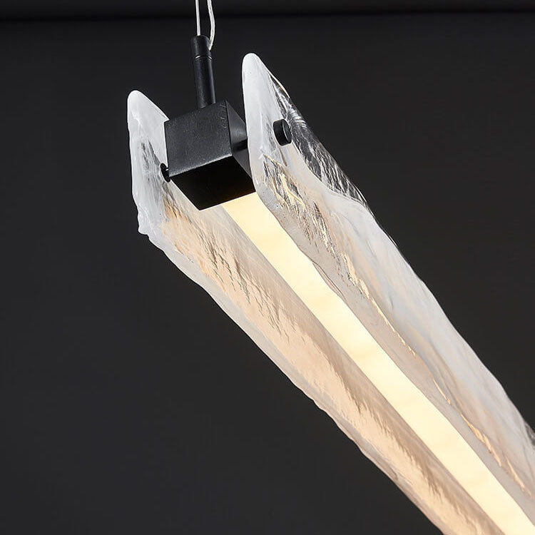 Modern Clear Glass LED Chandelier Pendant Light for Kitchen Island