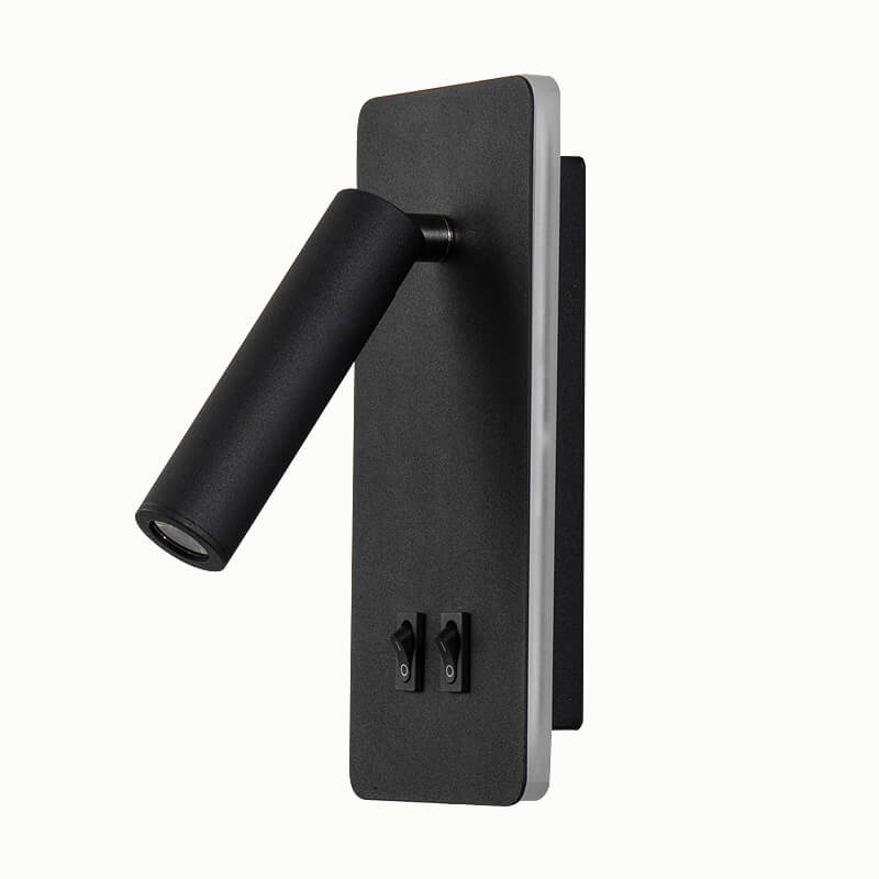 Rustic Black Iron Rotatable LED Square Wall Sconce for Living Room & Bedroom