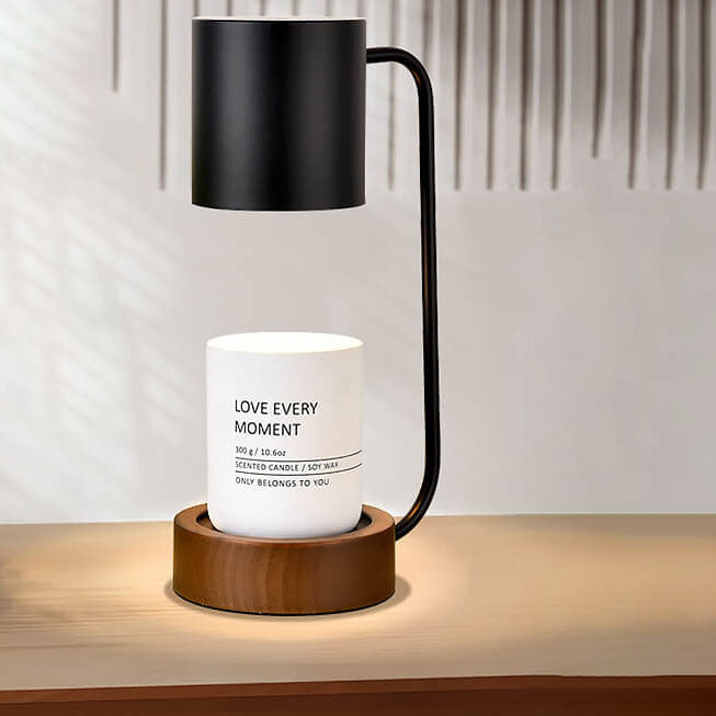 Japanese Minimalist Wood Table Lamp with Dimming Feature for Modern Decor