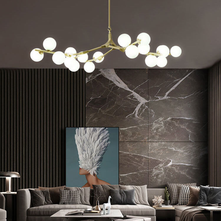 Modern Glass Chandelier with 12/18/24 Lights for Stylish Living Room