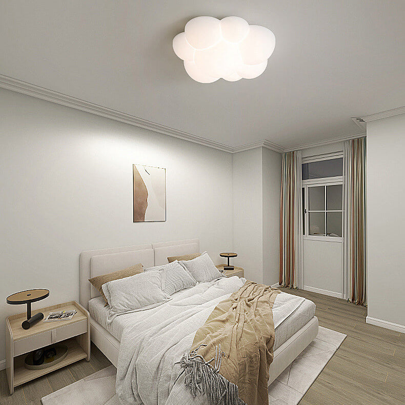 Modern White Minimalist Cat Claw LED Flush Mount Light for Kids Room