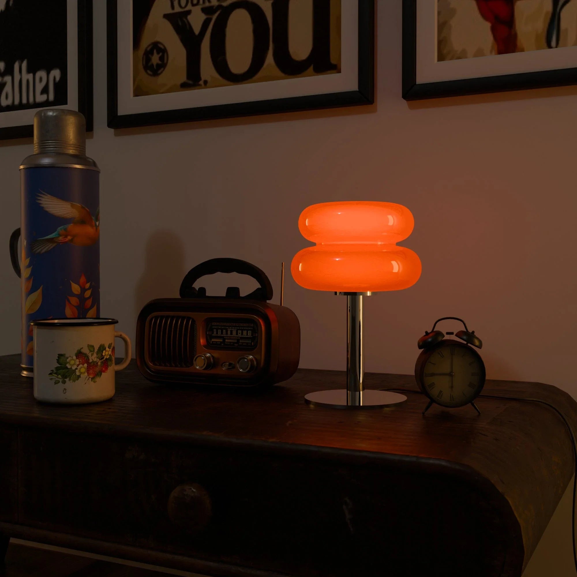 Elegant White Ceramic Aprica Table Lamp for Living Room or Bedroom